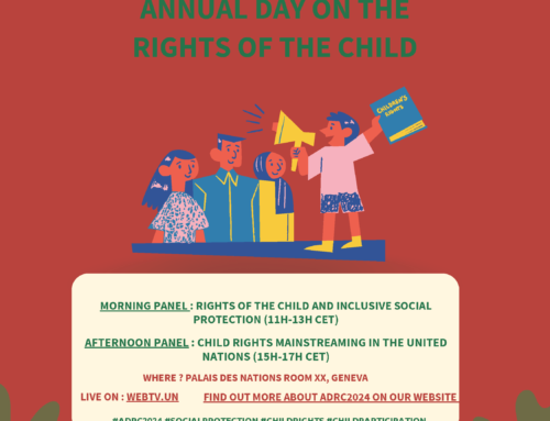 ADRC 2024: Children speak up on their right to inclusive social protection and their role in ensuring child rights mainstreaming at the UN.